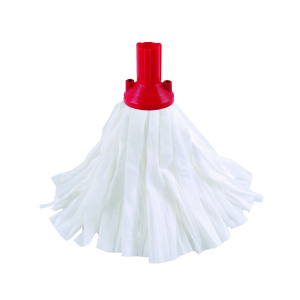 Exel+Big+White+Mop+Head+Red+%28Pack+of+10%29+102199
