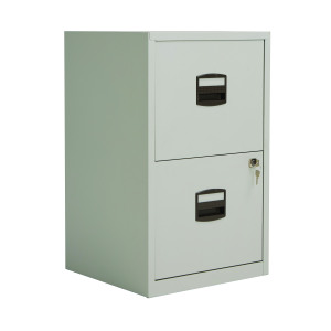 Bisley+2+Drawer+Home+Filing+Cabinet+A4+413x400x672mm+Goose+Grey+PFA2-87