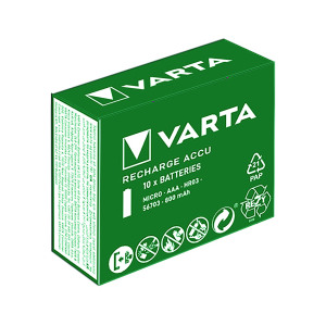Varta+Rechargeable+Batteries+AAA+800mAh+%28Pack+of+10%29+56703101111