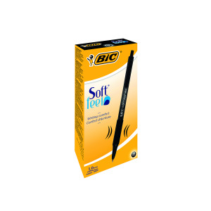 Bic+SoftFeel+Clic+Retractable+Ballpoint+Pen+Black+%28Pack+of+12%29+837397