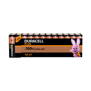 Duracell+Plus+AA+Alkaline+Battery+%2B100%25+Extra+Life+%28Pack+of+24%29+5009386
