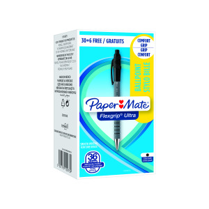 PaperMate+FlexGrip+Ultra+Retractable+Ballpoint+Pen+Black+%28Pack+of+36%29+1910073