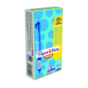 PaperMate+Inkjoy+300+Retractable+Ballpoint+Pen+Medium+Blue+%28Pack+of+12%29+S0959920