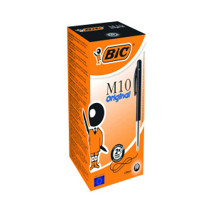 Bic+M10+Clic+Retractable+Ballpoint+Pen+Medium+Black+%2850+Pack%29+901256