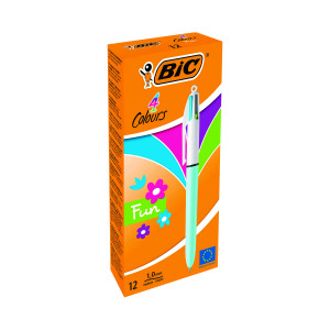 Bic+4+Colours+Fun+Retractable+Ballpoint+Pen+%2812+Pack%29+887777