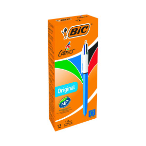 Bic+4+Colours+Retractable+Ballpoint+Pen+%2812+Pack%29+801867