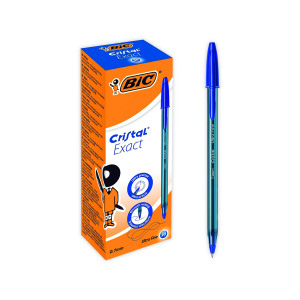 Bic+Cristal+Ballpoint+Pens+Ultra+Fine+0.7mm+Blue+%2820+Pack%29+992605