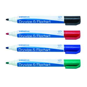 Initiative+Drywipe+and+Flipchart+Marker+Xylene+Free+Water+Resistant+Assorted+%2810+Pack%29