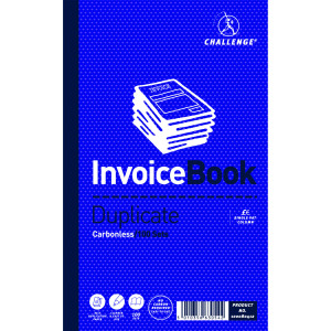 Challenge+Duplicate+Invoice+Single+VAT+Column+Book+100+Sets+210x130mm+%28Pack+of+5%29+100080412