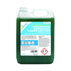 2Work+Concentrated+Bactericidal+Cleaner+Sanitiser+5+Litre+2W75442