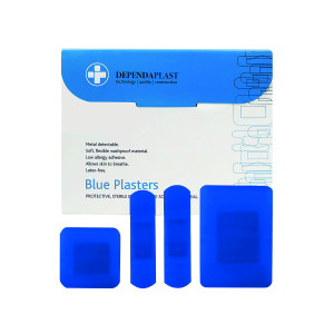 Reliance+Medical+Dependaplast+Blue+Plasters+Assorted+Sizes+%28100+Pack%29+546