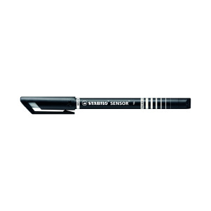 Stabilo+Sensor+Cushion+Tip+Fineliner+Pen+Black+%28Pack+of+10%29+189%2F46