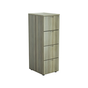 Jemini+4+Drawer+Filing+Cabinet+464x600x1365mm+Grey+Oak+KF78955