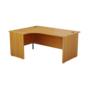 Jemini+Radial+Left+Hand+Panel+End+Desk+1800x1200x730mm+Beech+KF805120