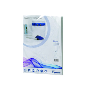 Tyvek+B4A+Envelope+330x250x38mm+Gusset+Peel+and+Seal+White+%28Pack+of+20%29+756524+P20