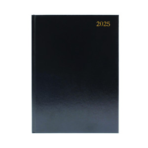 Desk+Diary+Day+Per+Page+Appointment+A4+Black+2025+KFA41ABK25