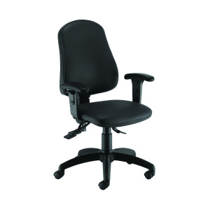 First+Calypso+Operator+Chair+with+Adjustable+Arms+640x640x990-1160mm+Lumbar+Polyurethane+KF822929