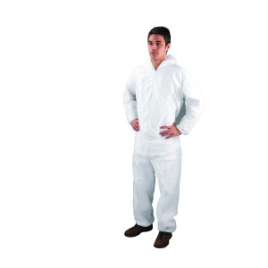 X+Large+White+Non-Woven+Coverall+DC03