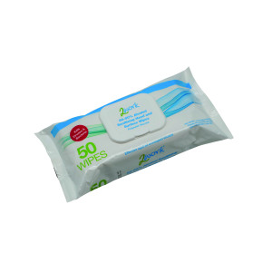 2Work+Antibacterial+Alcohol+Hand+Wipes+Unfragranced+%28Pack+of+50%29+2W03485