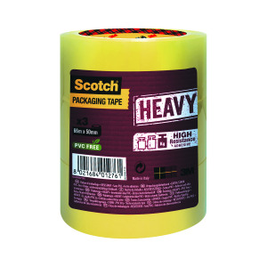 Scotch+Packaging+Tape+Heavy+50mmx66m+Clear+%28Pack+of+3%29+H5066T3