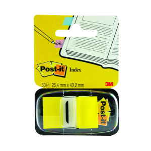 3M+Post-it+Index+Tab+25mm+Yellow+with+Dispenser+680-5