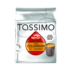 Tassimo+Kenco+100%25+Columbian+Coffee+136g+Capsules+%285+Packs+of+16%29+4031515