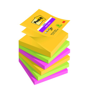 Post-it+Super+Sticky+Z-Notes+76x76mm+90+Sheets+Carnival+%28Pack+of+6%29+R330-6SS-CARN