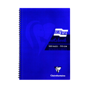 Clairefontaine+Europa+Notebook+180+Pages+A5+Purple+%285+Pack%29+5813Z