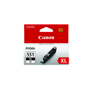 Canon+CLI-551BK+XL+High+Yield+Inkjet+Cartridge+Black+6443B001