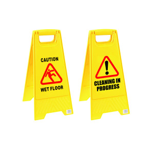 2Work+Folding+Safety+Sign+Caution+Wet+Floor+Yellow+CNT00356