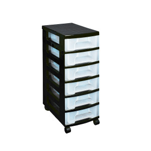 Really+Useful+Plastic+Storage+Tower+with+6+Drawers+Black+ST6X7C