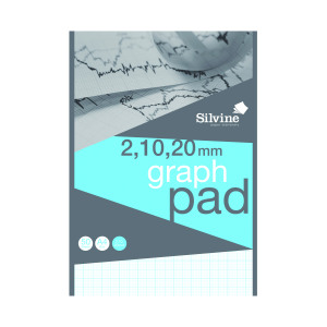 Silvine+Graph+Pad+2%2F10%2F20mm+50+Sheets+A4+A4GP21020