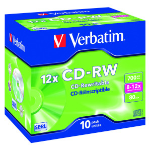 Verbatim+CD-RW+8-12x+Hi-Speed+700MB+%28Pack+of+10%29+VM31480