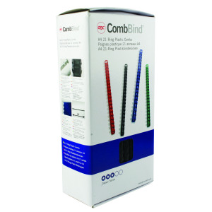 GBC+CombBind+A4+12mm+Binding+Combs+Black+%28Pack+of+100%29+4028177