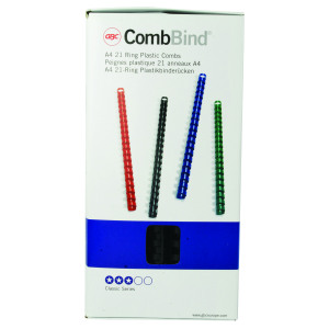GBC+CombBind+A4+14mm+Binding+Combs+Black+%28Pack+of+100%29+4028178