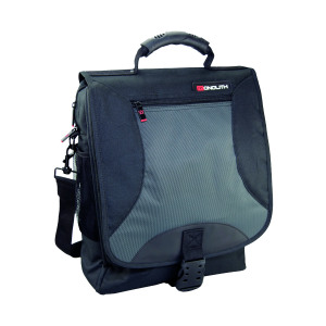 Monolith+Multifunctional+Nylon+Laptop+Backpack+Black+and+Grey+2399