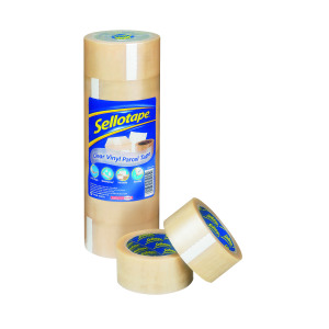 Sellotape+Vinyl+Case+Sealing+Tape+50mmx66m+Clear+%286+Pack%29+1445488