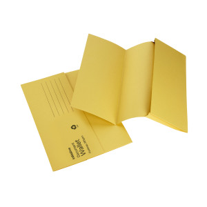 Initiative+Document+Wallet+Medium+Weight+Foolscap+Yellow+%2850+Pack%29