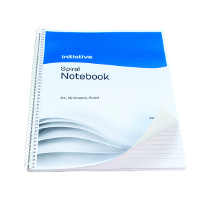 Initiative+Spiral+Notebook+Ruled+A4+100+Pages+60gsm+%2810+Pack%29