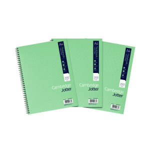 Cambridge+Ruled+Margin+Wirebound+Jotter+Notebook+200+Pages+A4+%283+Pack%29+400039062