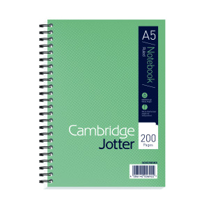 Cambridge+Ruled+Margin+Wirebound+Jotter+Notebook+200+Pages+A5+%283+Pack%29+400039063