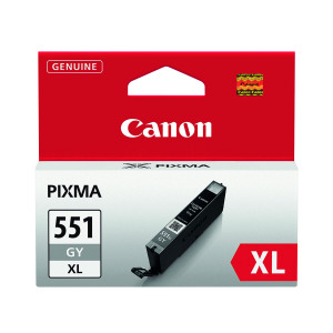 Canon+CLI-551XLGY+Inkjet+Cartridge+High+Yield+Grey+6447B001