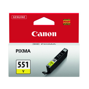 Canon+CLI-551Y+Inkjet+Cartridge+Yellow+6511B001