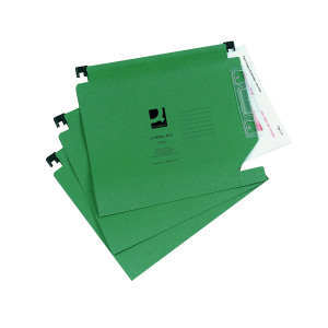 Q-Connect+15mm+Lateral+File+Manilla+150+Sheet+Green+%2825+Pack%29+KF01184