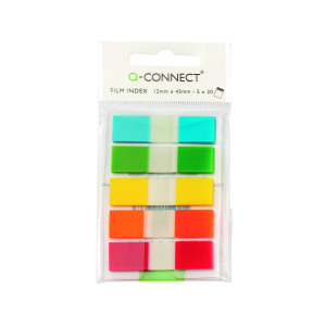 Q-Connect+Page+Markers+1%2F2+Inch+Assorted+%28100+Pack%29+KF14966