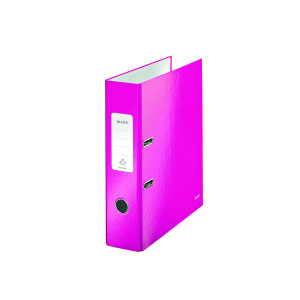 Leitz+Wow+180+Lever+Arch+File+80mm+A4+Pink+%28Pack+of+10%29+10050023