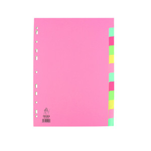 A4+Manilla+Divider+12-Part+Pink+with+Assorted+Tabs+WX01515