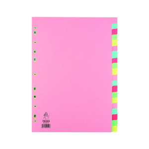 A4+Manilla+Divider+20-Part+Pink+with+Assorted+Tabs+WX01517