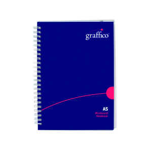 Graffico+Hard+Cover+Wirebound+Notebook+160+Pages+A5+EN08814