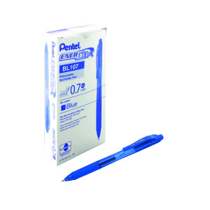 Pentel+EnerGel+X+Retractable+Gel+Pen+Medium+Blue+%28Pack+of+12%29+BL107%2F14-C